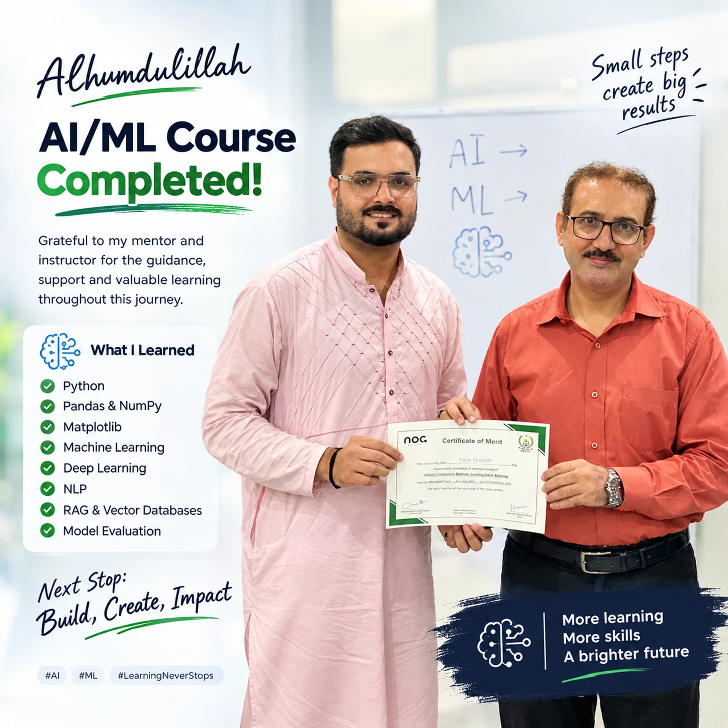 Completing My AI/ML Course: What I Learned with Sir Nadeem